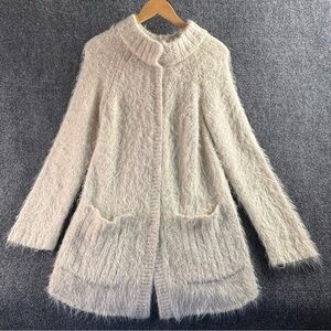 Free People Keep it Fuzzy Cozy Wool Mix Cream Women's cardigan